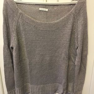 Garnet Hill holiday sweater in silver